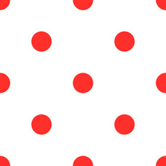 seamless polka dot red pattern background vector