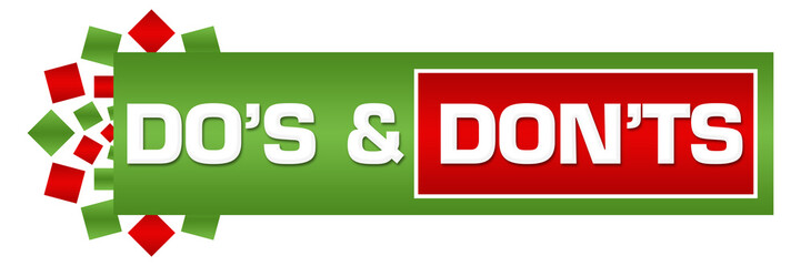 Dos And Donts Green Red Circular Bar 