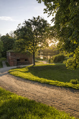 Fototapeta premium Zamosc - Renaissance city in Central Europe. City park.