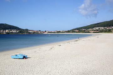 Boat at Langosteira Beach, Finisterre; Costa de la Muerte; Galicia