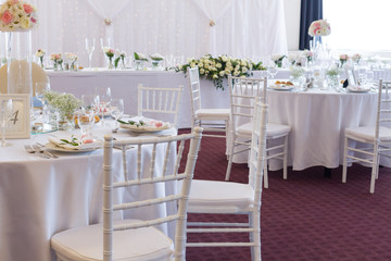 fancy table set for a wedding
