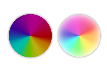 Obraz premium Set of color wheels.Circle color palette. Vector illustration