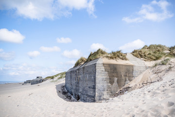 Bunker from world war 2 burried in a dune