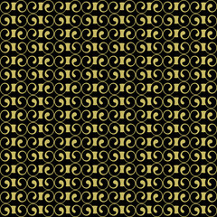 motivi dorati su sfondo nero