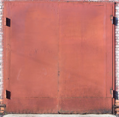 Gate of metal in the garage, barn