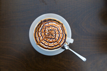 Tasty Mocha Coffee Served with Design