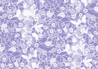 Abstract, floral background, seamless, purple