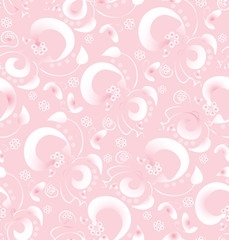 floral background, seamless, red