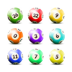 Lottery Numbered Balls Set