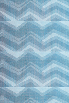 Geometrische Zickzack Linien - hellblaues Design