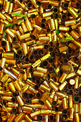bullet shell ground. old 9 mm. ammunition shell