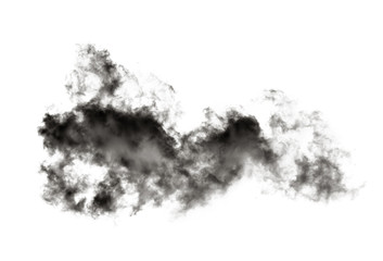 Black smoke on a white background