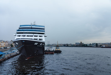 Neva River in Saint Petersburg, evening