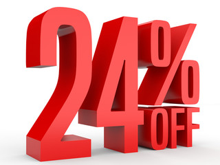 Twenty four percent off. Discount 24 %.