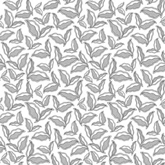 Sewing fabric with Pattern with abstract leaf . Coloring book page ...