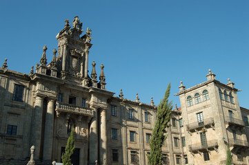 Fototapeta na wymiar Facade of monastery in Santiago de Compostela