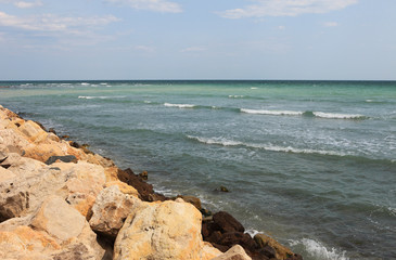 Beautiful wild beach at Black Sea