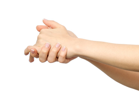 Sensual female hands rubbing each other - Powered by Adobe
