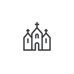 church, catholic temple icon