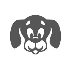 Vector flat muzzle of dog.