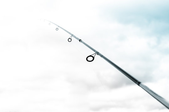 Fishing rod with the sky in the background