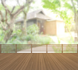 Balcony And Terrace Of Blur Nature Background