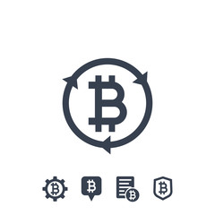 Obraz premium Bitcoin related icons on white