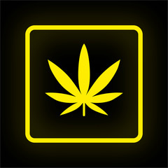 Neon Button App - Marihuana
