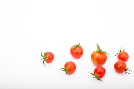 Cherry tomatoe isolated on white background