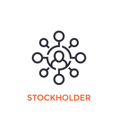 stockholder icon on white
