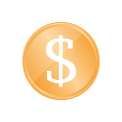 Bronze Münze - dünnes Dollarzeichen