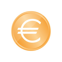 Bronze Münze - Euro-Zeichen dünn