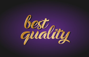 Obraz premium best quality gold golden text postcard banner logo