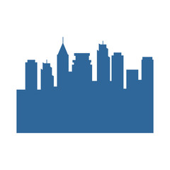 Fototapeta premium silhouette of urban city icon over white background vector illustration