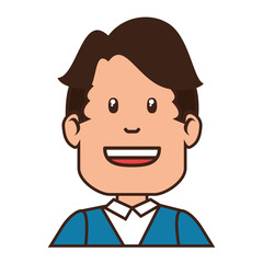 man icon over white background vector illustration