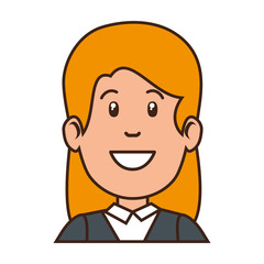 woman icon over white background vector illustration