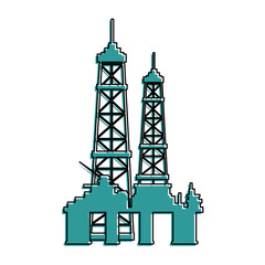 industrial factory icon over white background vector illustration