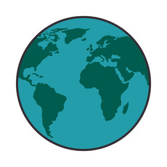 World earth globe icon vector illustration graphic design