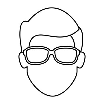 Man cartoon face icon vector illustration graphic design
