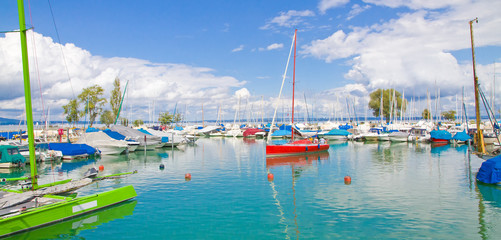 Fototapeta premium Hafen bei Romanshorn, Schweiz