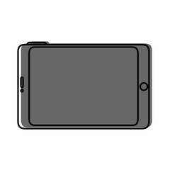 smartphone device icon over white background vector illustration