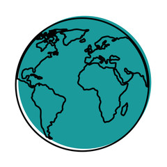 Obraz premium earth planet icon over white background vector illustration