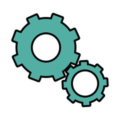 Gears machinery pieces icon vector illustration graphic design