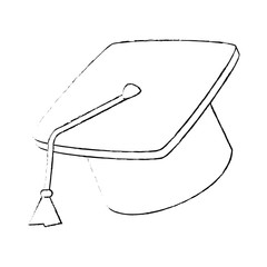 Graduation student hat icoc vector illustration graphic design