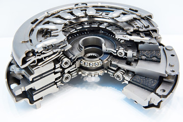 Dry double clutch system in section