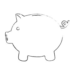 Piggy money savings icon vector illustration graphic design