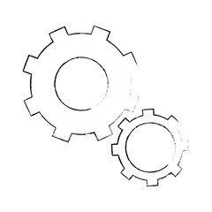 Gears machinery pieces icon vector illustration graphic design