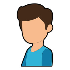 avatar man icon over white background vector illustration