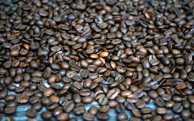 Various shapes made of coffee and sugar