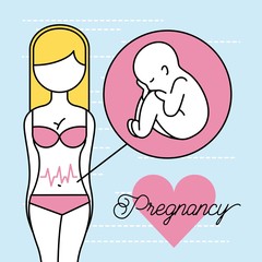 pregnancy woman atractive icon vector illustration design graphic